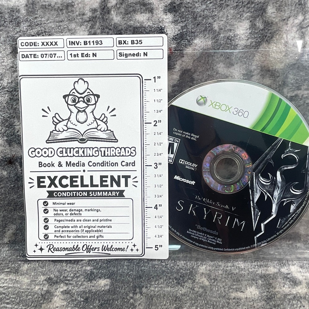 Elder Scrolls V Skyrim Xbox 360 Bethesda 2011 Open World Fantasy RPG Game Disc